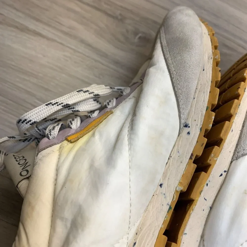Oncept Tokyo White Cloud Sneakers Speckled Sole Lace-Up Casual Shoes Size 8‎